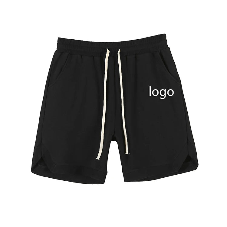 Fashion Casual Men Elastic Drawstring Shorts Outdoor Cotton Mens Gym Running Sport Shorts