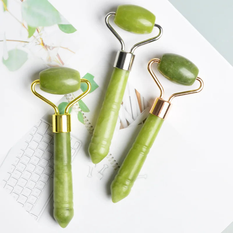 DIY Cheap Ade Roller Set Box of  Green 3 in 1 Jade Roller