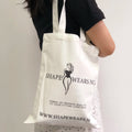 Women's Fashion Linen Canvas Cotton Shopping Tote Bag Large Oversize Custom Printed Logo Thick Fabric Cotton Bag