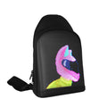 Newest Stylish Waterproof Smart WIFI Control Children Led Space Bag Crossbody Single Shoulder Sling Chest Bag With LED Display