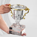 Custom Creative Metal Award Plaque High-End Crystal Trophy for Annual Meeting Outstanding Employee Team Souvenir Carved Sports
