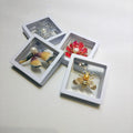 Retail Packaging 7*7cm Ring Earring Box Transparent PE Film Balance Storage Case Jewelry Display Case