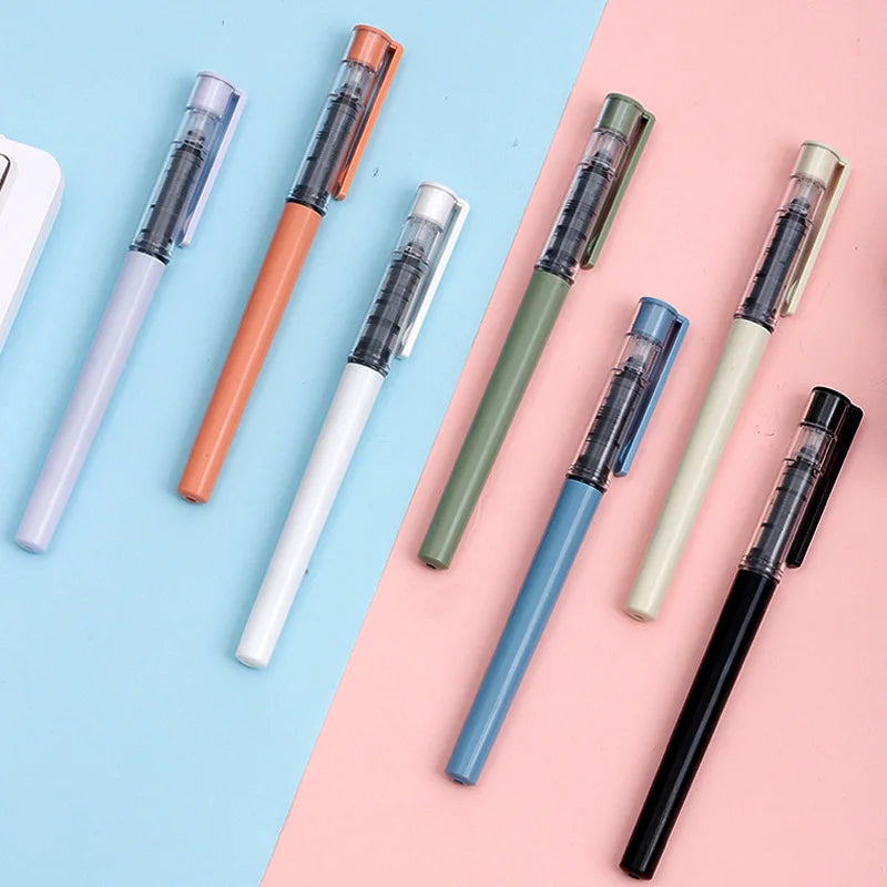 Direct Liquid Ballpoint Pen Office Learning Stationery Gel Pen Needle Tube 0.5mm Advertising Custom logo Wholesale Pen