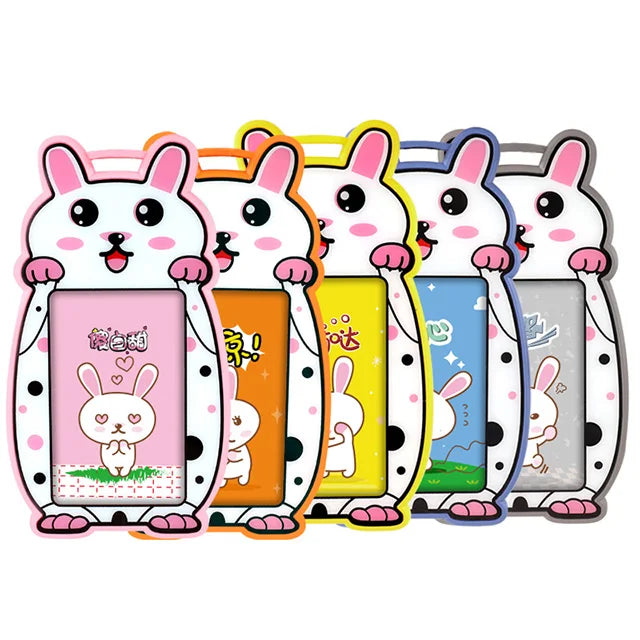 Inexpensive Double Side ID Card Holder for Children School ID Card Stand 2 Cards Available