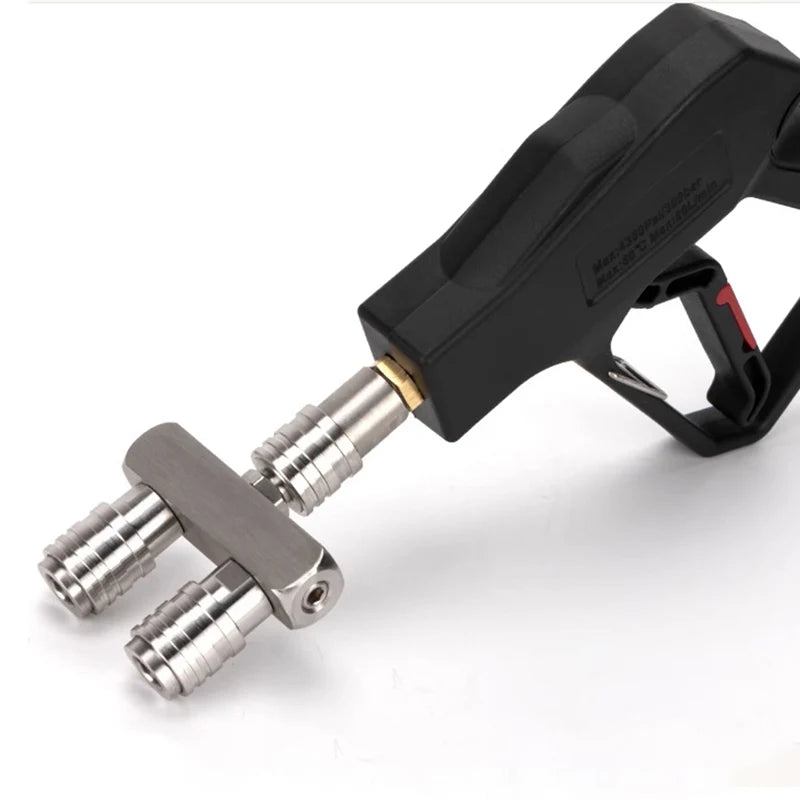 1/4 "Quick Connector High Pressure Car Washer Tips Dual Head Dual Nozzle 2-in-1 Electric Pressure Cleaning Nozzle Head 5000 PSI MegaBDM