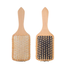 Eco Friendly Natural Wooden Bamboo Paddle Row Styling Comb Hair Scalp Massage Air Cushion Beech Brush