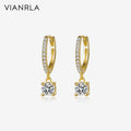 VIANRLA 18K Gold Earring Jewelry 925 Sterling Silver Zircon Hoop Earring Fashion Women's Jewelry Laser Custom Logo