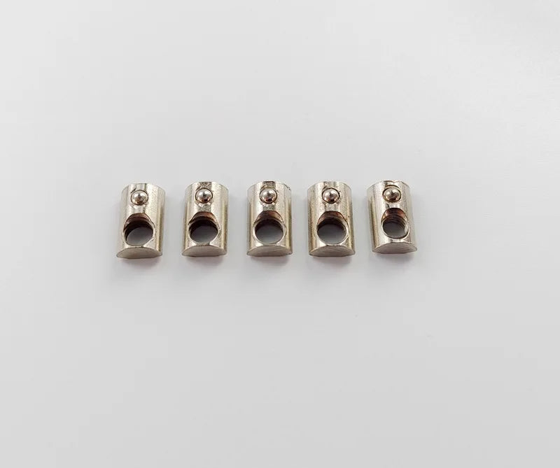 European Standard Nickel Plated Aluminum Profile Nut Half Round Slot Elastic Spring Nuts Elastic Nut