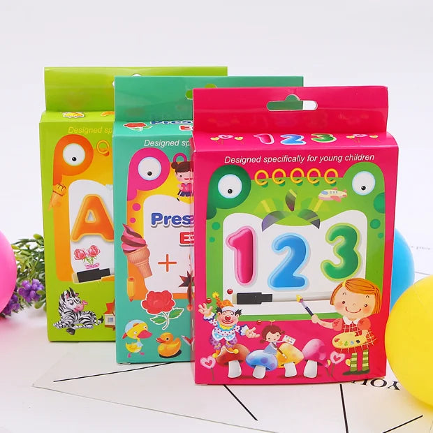 2025 New Arrivals Alphabet Flash Card Fun Arithmetic Erasable Training Puzzle Game Card for Children