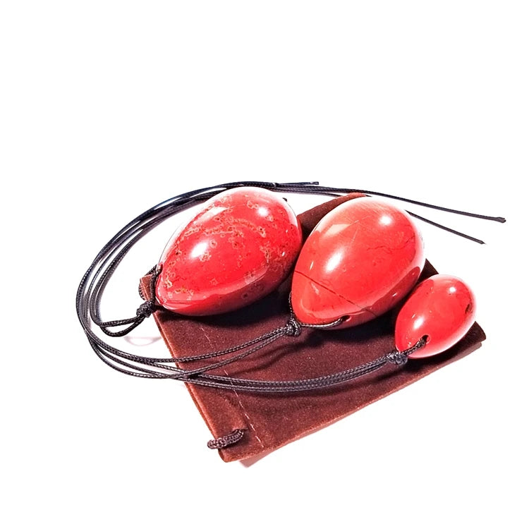 HZ Best Selling Yoni Eggs for Women Kegel Training Drilled Genuine 3 Sizes Jade Eggs for Healing