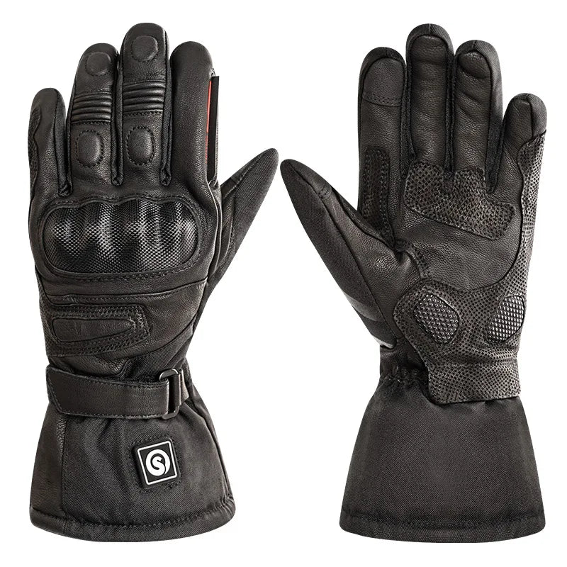 Savior Winter Outdoor Men Women Rechargeable Lithium Battery Heated Waterproof Touchscreen Compatible Motorcycle Gloves