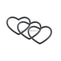 Custom Heart Ring Metal Love Shaped Buckle Decoration Buckle for Clothing Garment Bag