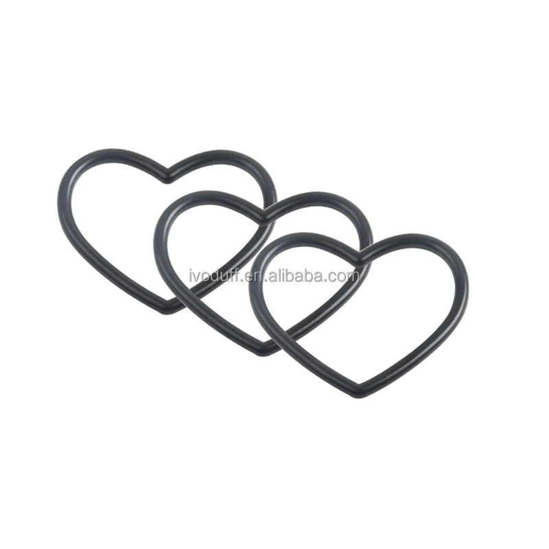 Custom Heart Ring Metal Love Shaped Buckle Decoration Buckle for Clothing Garment Bag