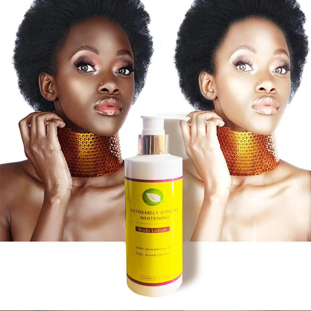 Private Label Organic Skin Moisturizing Brightening Lightening Whitening Face Remove Spots Body Lotion for Black Skin