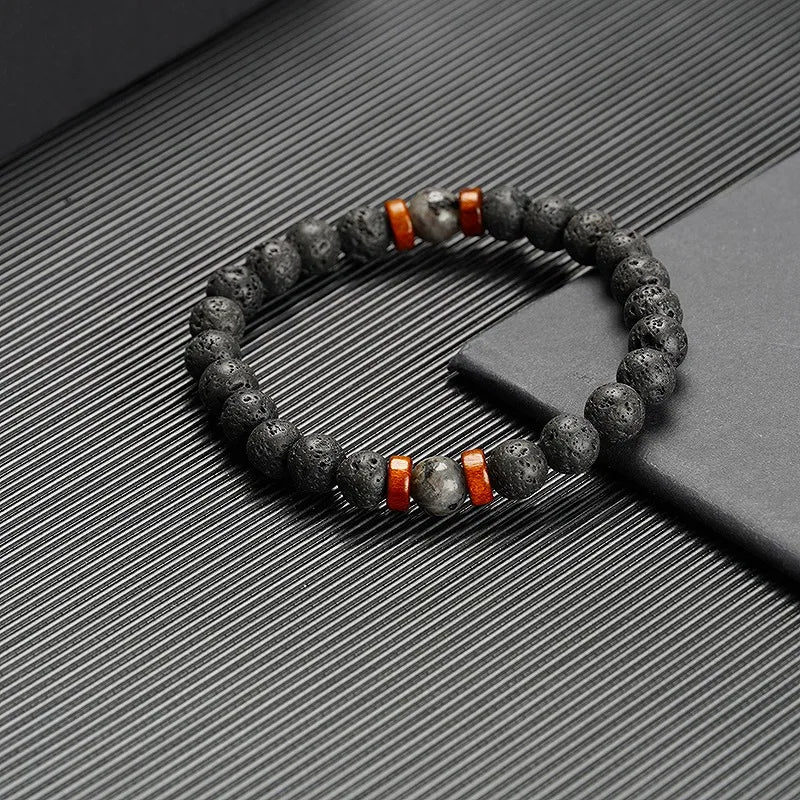 Lava Volcanic Black Diffuser Stone Beads Bracelet Jewelry S280