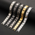 Women Man Gold Plated Therapy Bracelet Lover Couples Magnet Bracelet Bio Magnetic Health Care Energy Bracelet