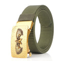 TUSHI Customizable Nylon Tactical Belt with Universal Zinc Alloy Metal Buckle 3.4CM Width 120CM Length Environmentally Friendly