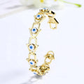 Clever Design Sky Blue Color Customize Fine Fashion 18K Gold Plating Jewelry Adjustable Bracelets Bangles