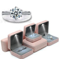 Moissanite Rings 1ct D VVS Moissanite Diamonds S925 Hip Hop Ring Sterling Silver Engagement Wedding Rings