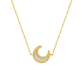Fashion Tarnish Free 2Pcs Set 18k Gold Plated Stainless Steel Shell Moon Necklace and Earrings Jewelry Sets Women
