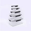 Clear PET Rectangle Fridge Organizer Freezer Bins Kitchen Refrigerator Injection-Molded Food Storage Box Container Bulk
