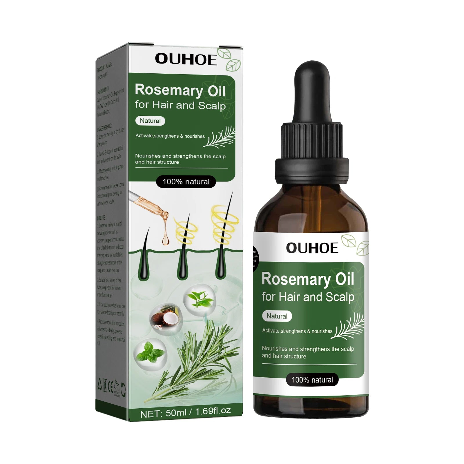 Natural Organic Vegan Treatment for Bald Hair Serum Wholesale Herbal Anti Hair Loss Boosting Hair Growth Oil