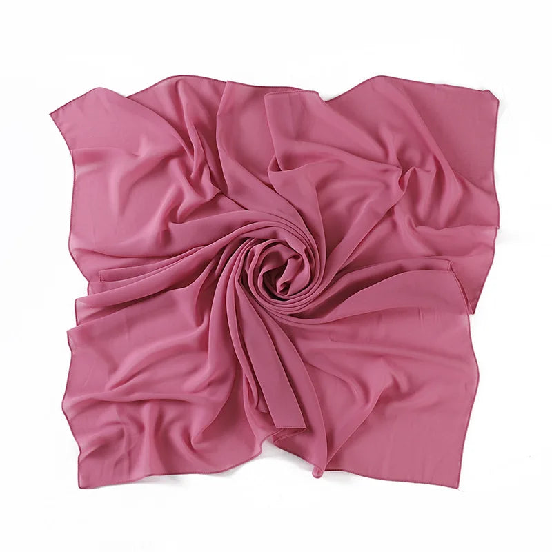 2023 Latest Design Muslim Chiffon Square Scarf Hijab Fashion Arabic Scarfs