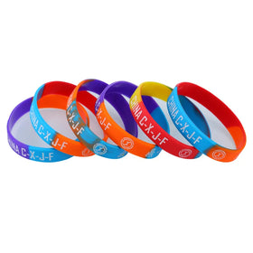 New 2025 Factory Custom logo Cheap Promotional Fermoir Bracelets Festival Blank Silicone Wristband Buckle Rubber Wrist Band