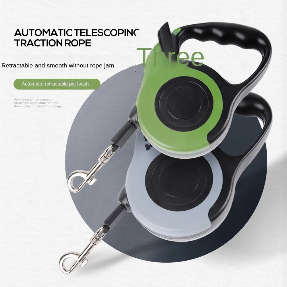 Cross-Border Retractable Dog Walking Rope Automatic Padded Pet Traction Rope with Explosion-Proof Punching for Dog Owners