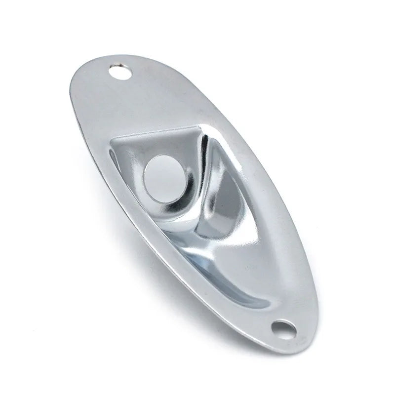 Replacement for Strat Stratocaster Electric Guitar Jack Plate 6.35mm 1/4" Boat Shaped Audio Connector Socket Panel