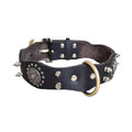 2024 New Luxury Genuine Leather Dog Collar Adjustable Soft and Durable Pet Collar with Premium Metal Buckle for Dogs