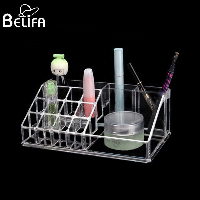 Belifa China Wholesale Cheap Acrylic Organizer Lipstick Display Stand Cosmetic Holder