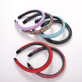 Korean Full Diamond Crystal Hair Hoop Luxury Baroque Hair Band Accessories Womens Rhinestone Wide Brim Sponge Bling Headbands