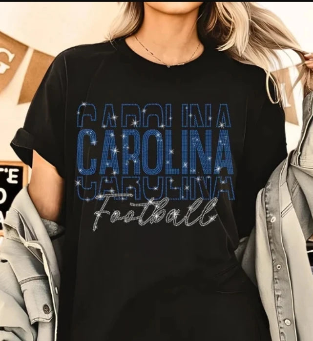 2025 High Quality Designer Football Team logo Letter Rhinestone Printing Men Women Unisex Puff t Shirts