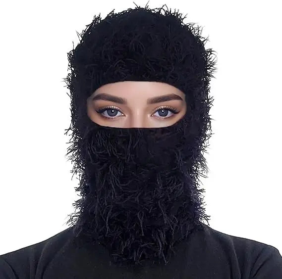 New Arrival Knitted Balaclava Face Knit Full Face  Cover One Hole Designer Grassy Distressed  Ski