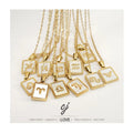 Carline Fashion Natural Shell 18K Gold Plated Stainless Steel Jewelry Necklace Charms Star Sign Necklace Pendants for Necklace