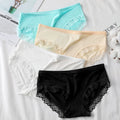 Lace Girls Underwear Mid Waist Able Breathable Plus Size Briefs Ladies Cotton Crotch Underwear Candy Colored Girl Underwear