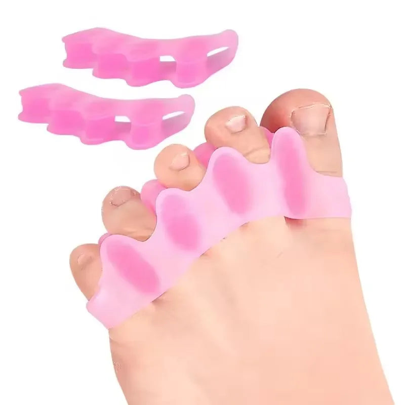 1Pair Silicone Toe Separator Fingers Feet Toe Spreader Hallux Bunion Corrector Toe Straightener Corrector Finger Separators