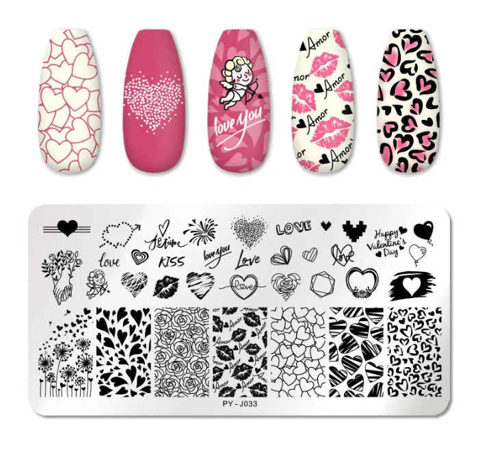 Customized Design Stamping Polish Plates Flower Christmas Nail Art Stamp Plates