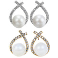 New Product Ideas S925 Silver Needle Fashion Design Jewelry 18K Gold Diamond Pearl Women Charm Earrings