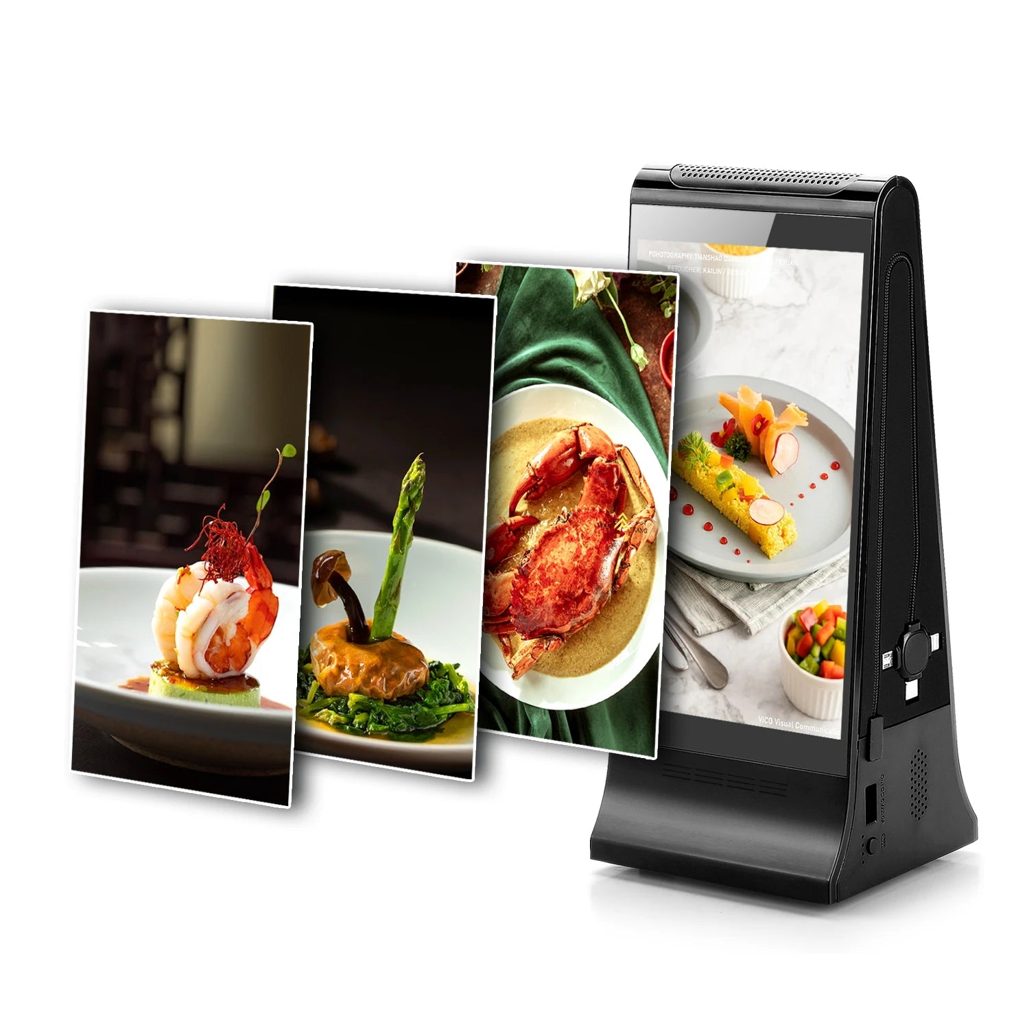 Customized Indoor Advertising Machine Led Video Photo Posters Restaurant Menu Board Table Top Digital Display