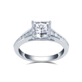 Messi Pretty Luxury Design Fine Jewelry 2ct Radiant S925 Silver Jewelry Lab Grown Diamond Wedding Finger Rings