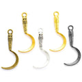 YuenZ 5 Color Zinc Alloy Sickle Charm for Earrings Bracelet Necklace Pendant DIY Handmade Jewelry Accessories Making 30*12mm M90