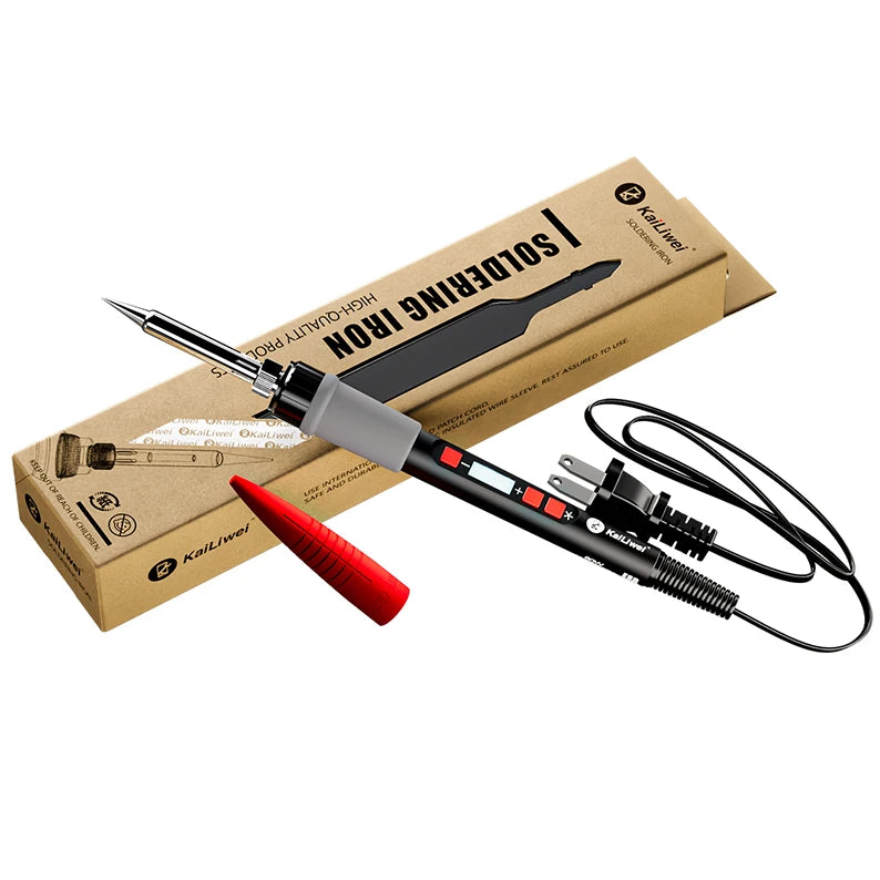 Mini 220V/110V 60W Digital Electric Soldering Iron Rework Tool Welding for Phone Electronic Temperature Adjustable Tip