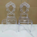 Hot Ssles Cheap DurableTransparent Crystal Resin Princess Chairs Clear Wedding Chairs
