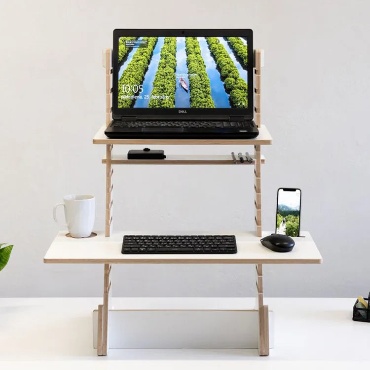 For  Wooden Height-Adjustable Monitor Stand Riser Bed Tray Computer Cup Slot Sofa Desk for Gaming Laptop Standing Office Desks OEM