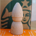 Kid toy factory Best Seller 7cm Unfinished Gnome Wood Doll with Beads Decoration for Kids DIY Wood Button