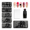 Nail Design Personality Pattern Template 3D Flower People Nail Art DIY Stamping Plate