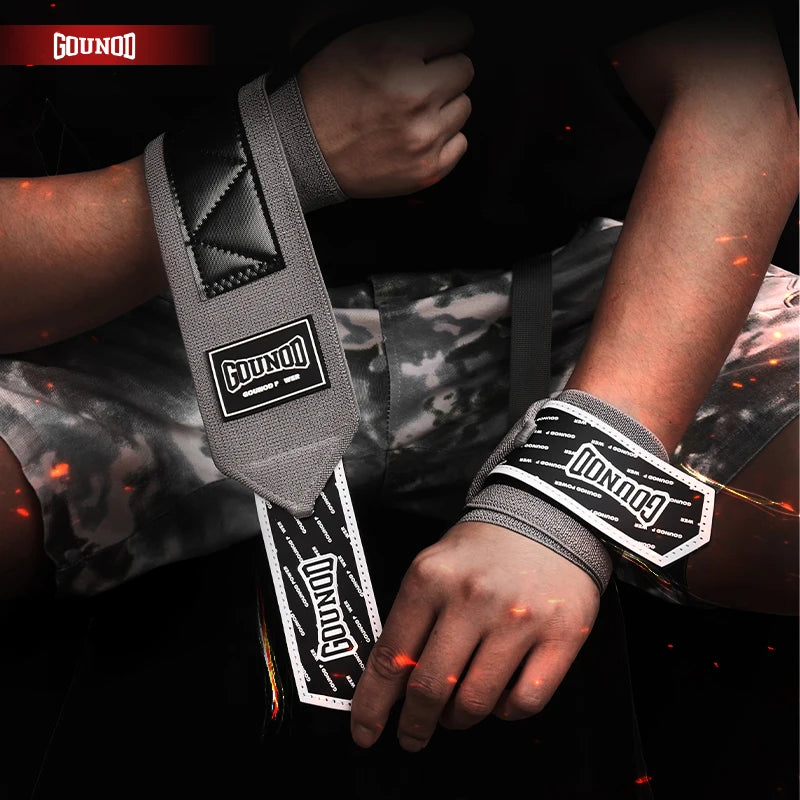 Gounod Bodybuilding Deadlift Straps Avoid Injury and Maximize Grip with Thumb Loop Gym Workout Weight Lifting Wrist Straps