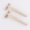 Nature Pure Eco Green Natural Wheat Straw Degradable Material Two Blades Disposable Razor Hotel Degradable Shaving Razor
